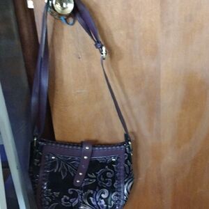 Elegant Purple Floral Women's Bag